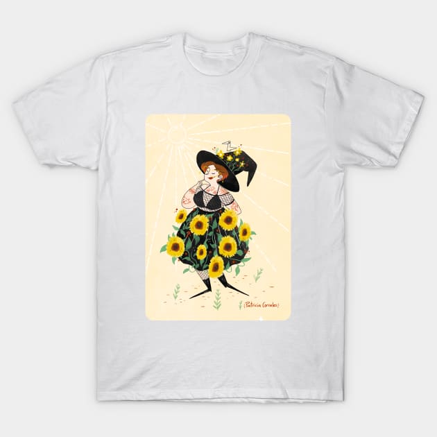 Yellow Witch / Wiccan T-Shirt by PatriciaCo